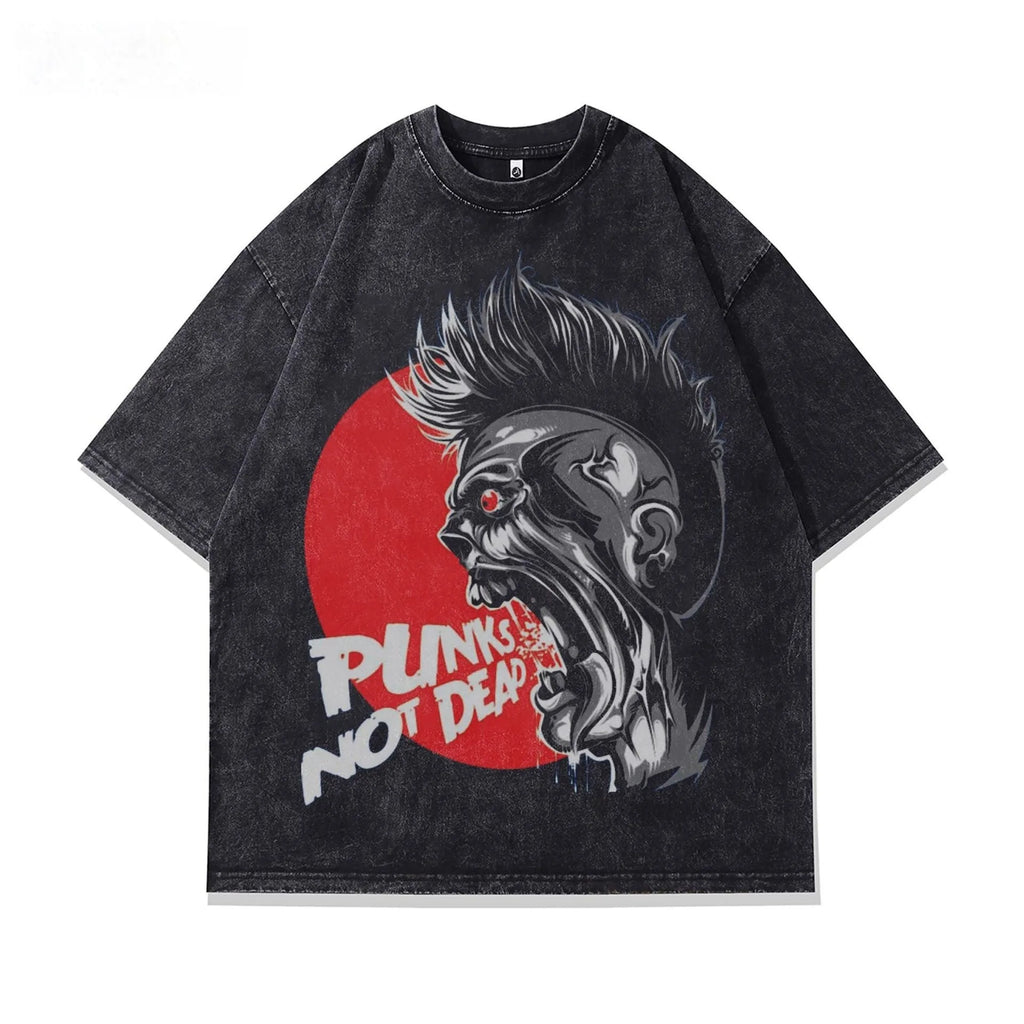 Men's character print cotton T-shirt with short sleeves and loose fit