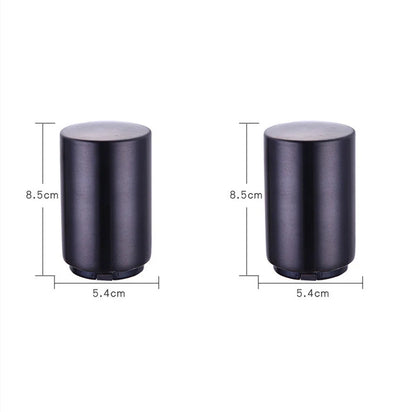 Stainless steel magnetic beer bottle opener with brushed metal finish