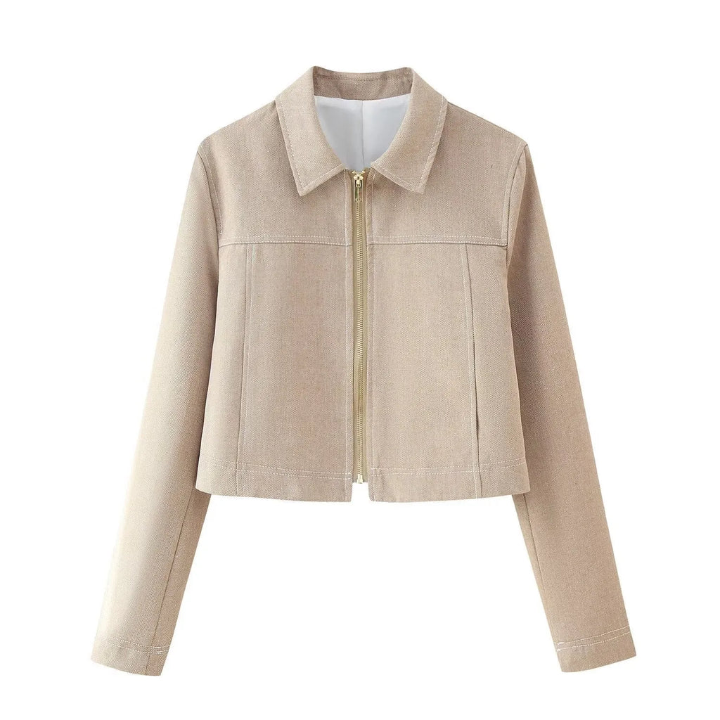 Women's herringbone pattern summer suit set with 3D embroidery on jacket and trousers
