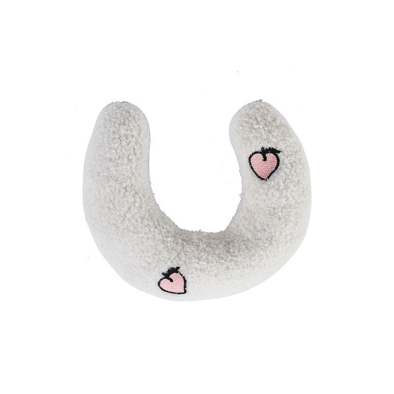 U-Shaped Pet Pillow for cats and small dogs in various colors, supporting vertebra and enhancing sleep