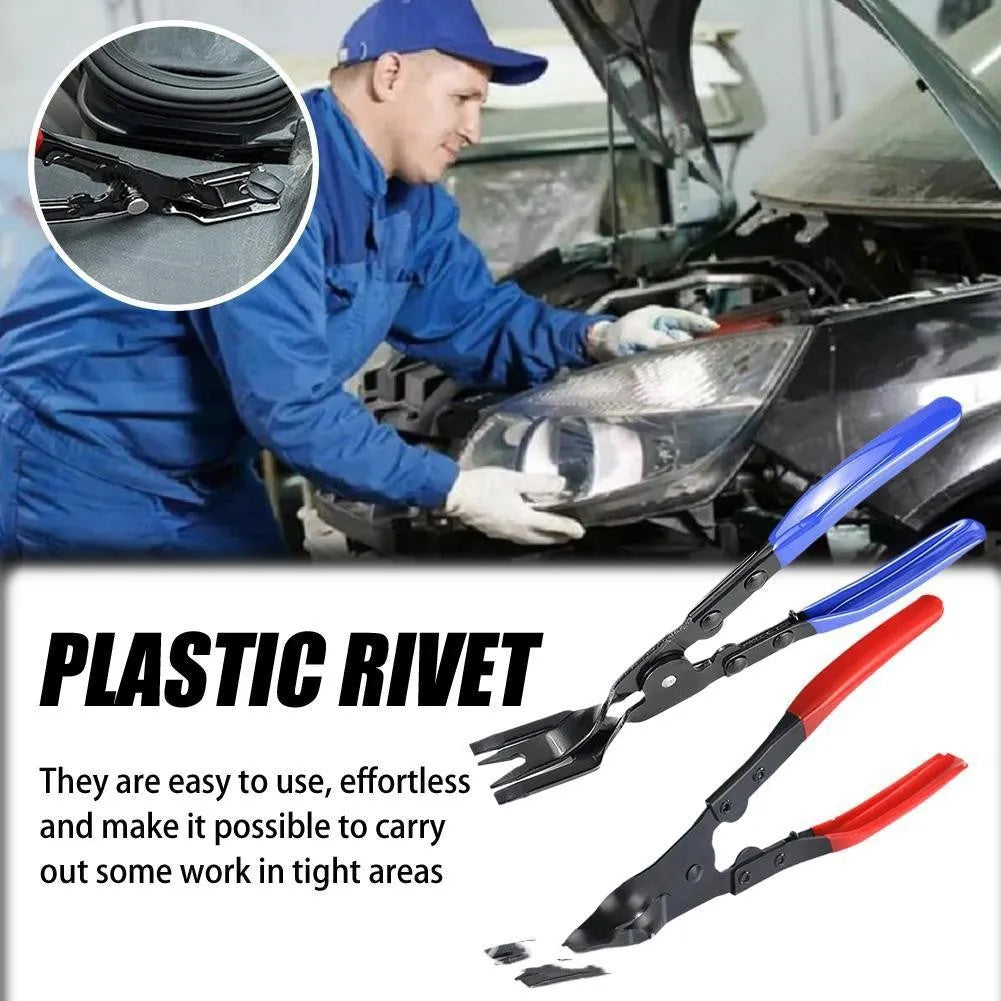 Blue car universal disassembly separator pliers for removing interior clips and door panels