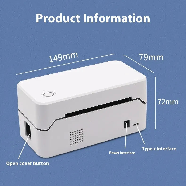 Thermal Express portable Bluetooth and USB thermal printer for receipts and labels