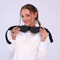Grey contour Bluetooth sleeping eye mask with built-in speakers for wireless music playback.