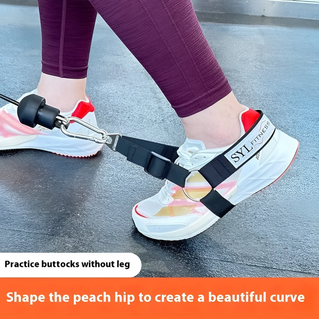 Ankle buckle leg strength strap tension training accessories with rope attachments