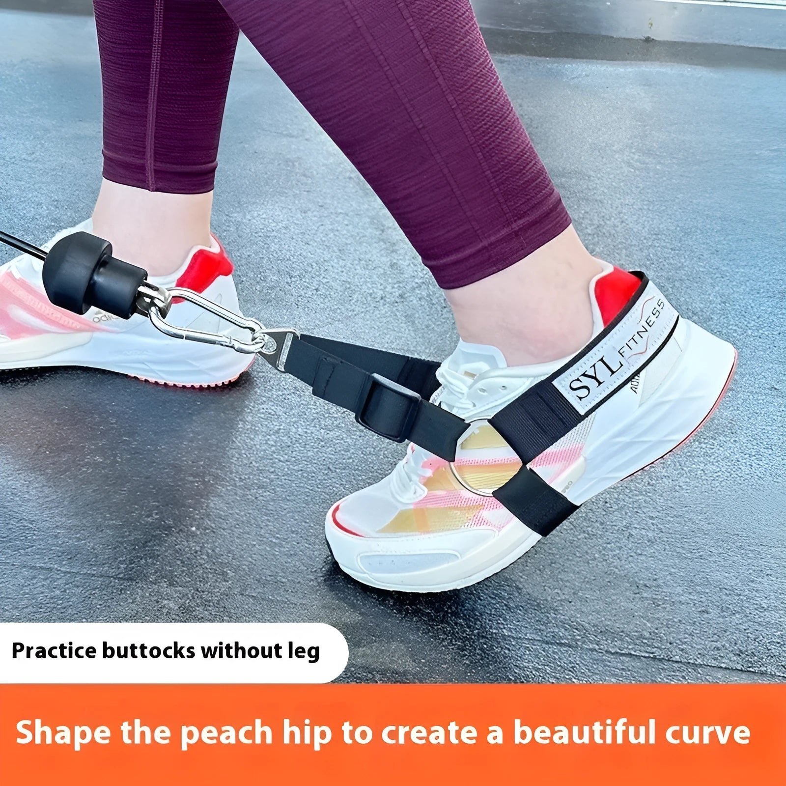 Ankle buckle leg strength strap tension training accessories with rope attachments