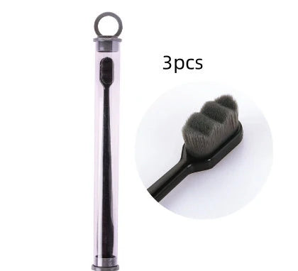 Ultra-fine nylon toothbrush with super soft 2.3cm bristles for sensitive gums