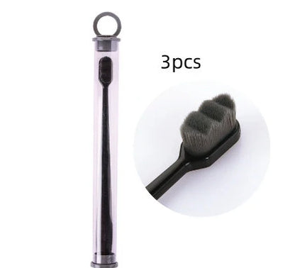 Ultra-fine nylon toothbrush with super soft 2.3cm bristles for sensitive gums
