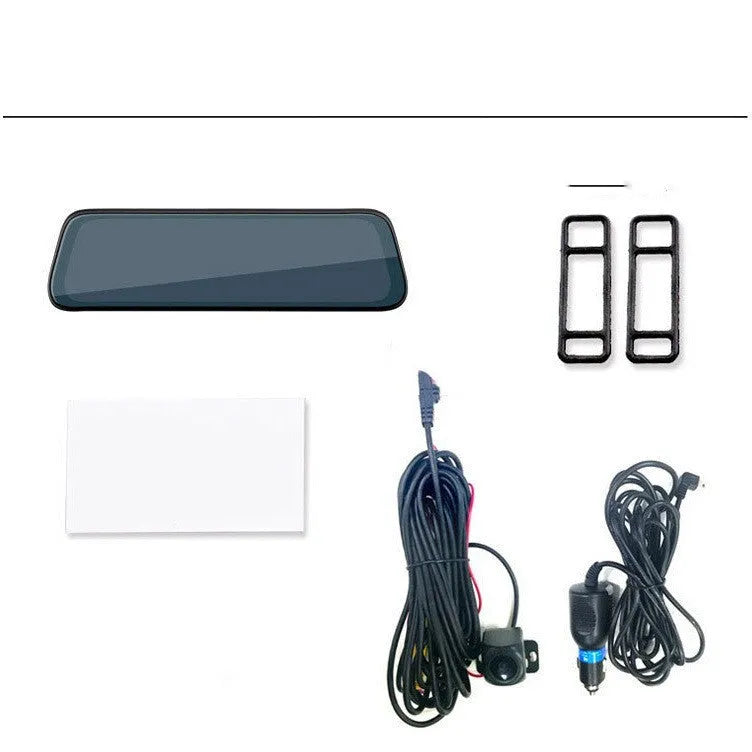 10-inch full touch screen car dash camera with front and rear lenses for dual recording