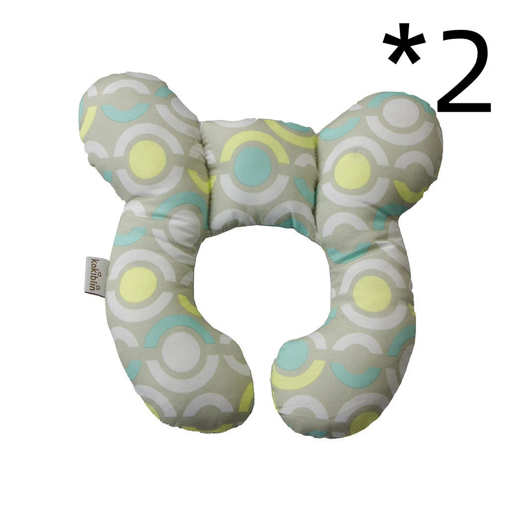 U-shaped baby head support pillow in various styles for car safety seats