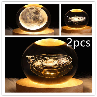 Magical Galaxy Crystal Ball Lamp with captivating 3D celestial lighting effects