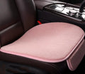 Fleece car seat cushion without backrest in black for winter use universal fit
