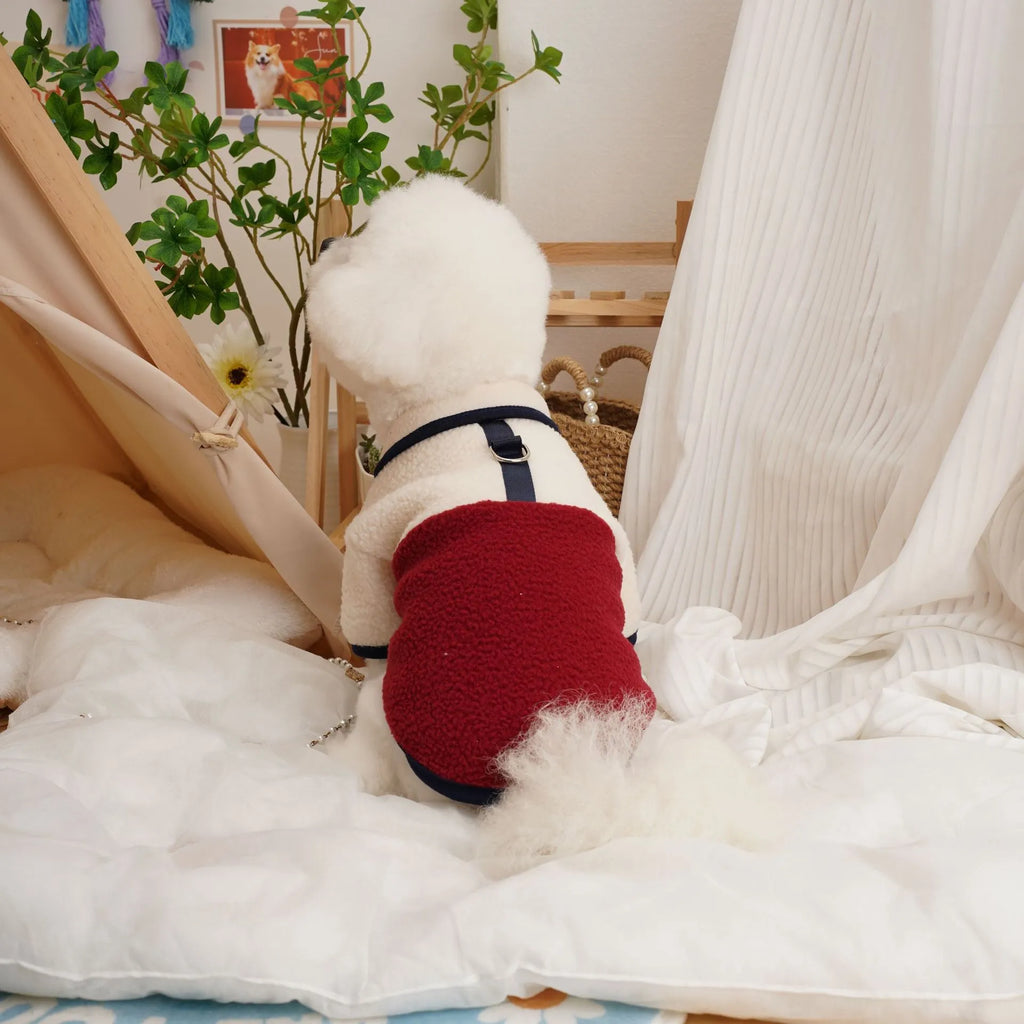 Lambswool pet fleece sweatshirt in caramel colour showing casual design for autumn and winter wear