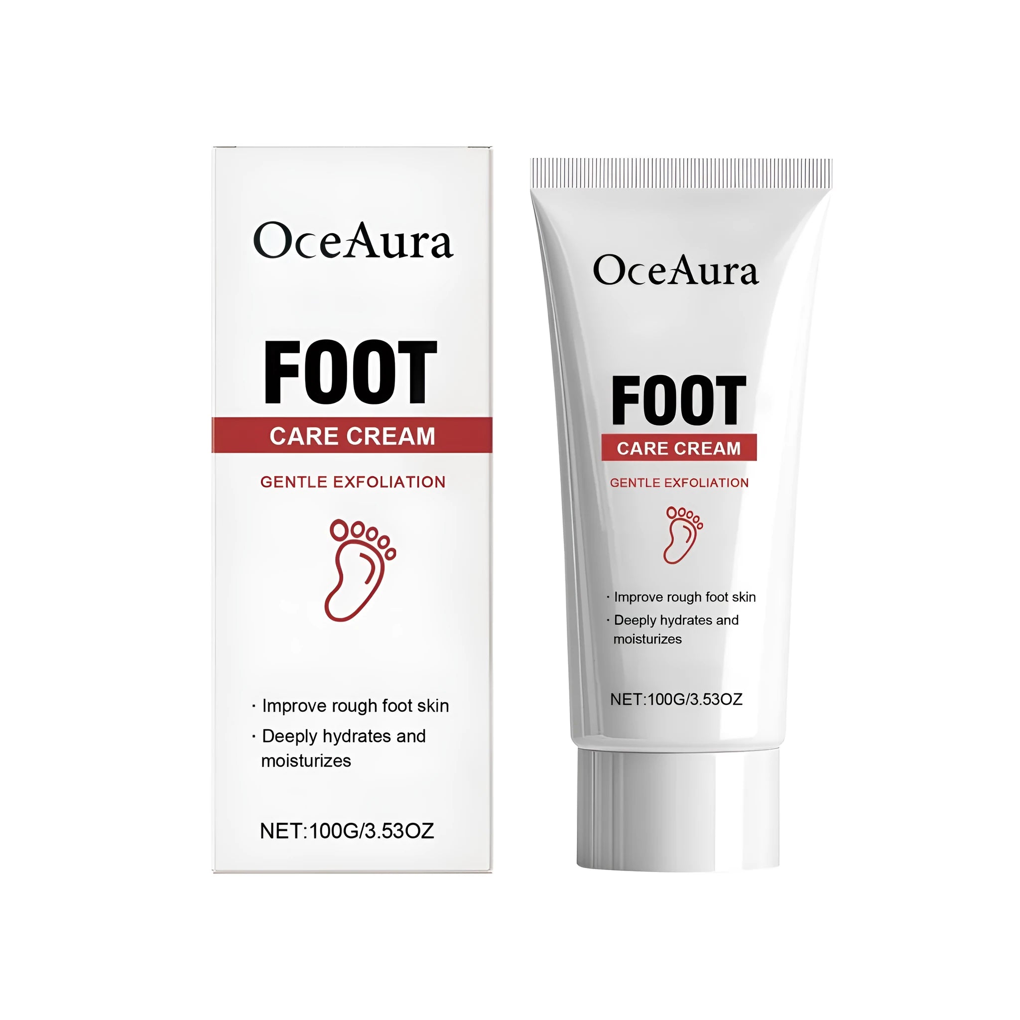 100g tube of moisturising foot cream with aloe and vitamin C