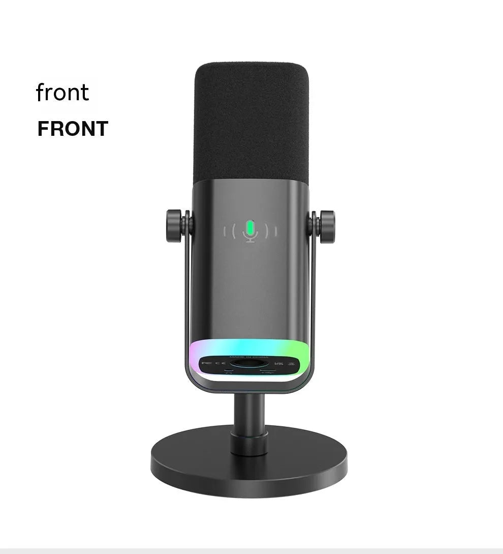 Dynamic noise reduction microphone with XLR cable in black, pink, or white colour with bracket