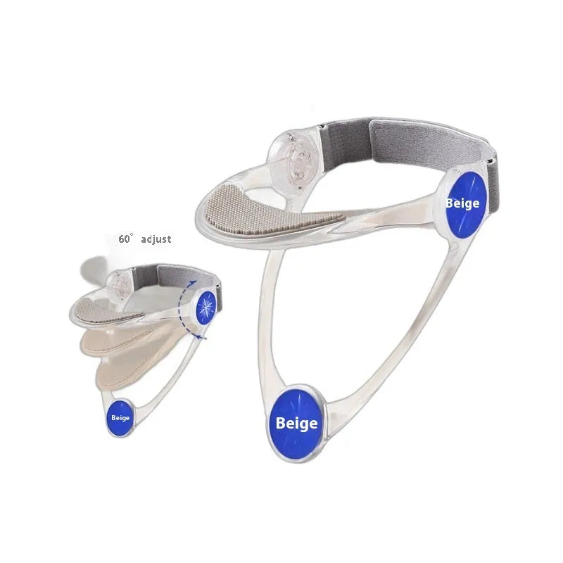 Adjustable cervical spine support brace in transparent, blue or pink for adults and children