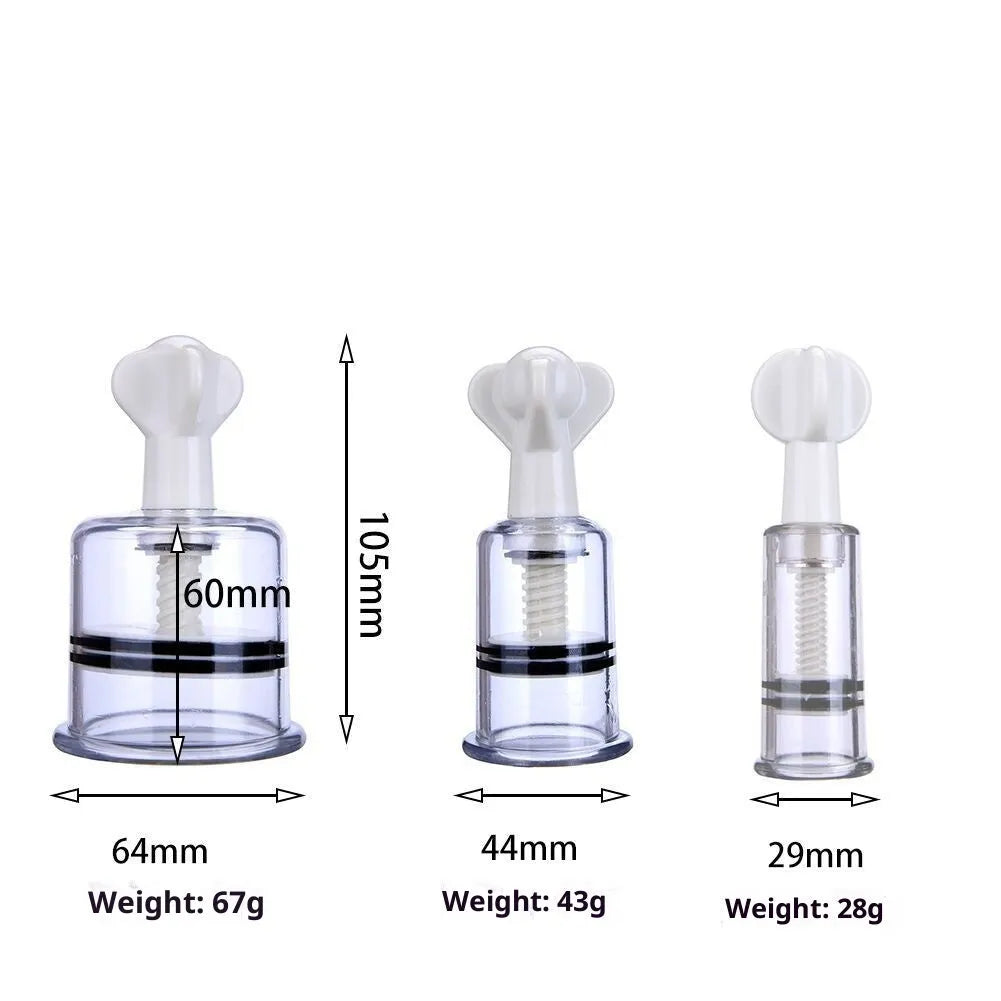 Mei Mei Teaser suction nipple stimulator in ABS with three size options mini 1.8cm medium 3cm extra large 5cm