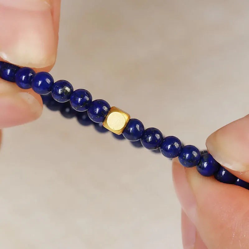 Natural crystal green and gold stone geometric bracelet with 16mm bead and electroplated finish.