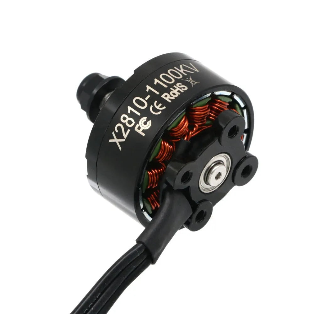 X2 810 brushless outrunner motor for RC drones and aircraft, metal construction.
