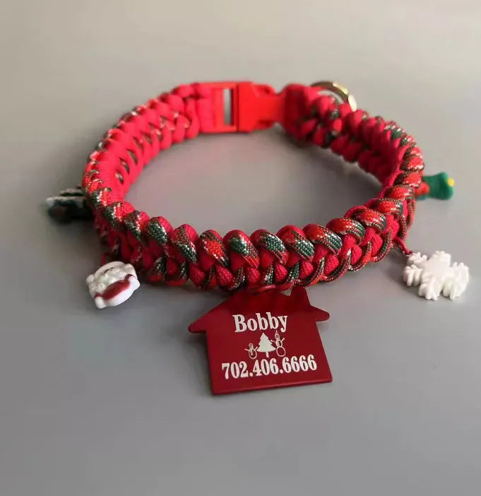 Green dog leash with hand-holding rope and P-chain, featuring a zinc alloy release buckle.