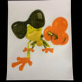 Three-dimensional frog car sticker adhesive decoration 12x16cm in frog series design