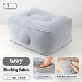 Black inflatable seat cushion with flocked texture shown inflated for use