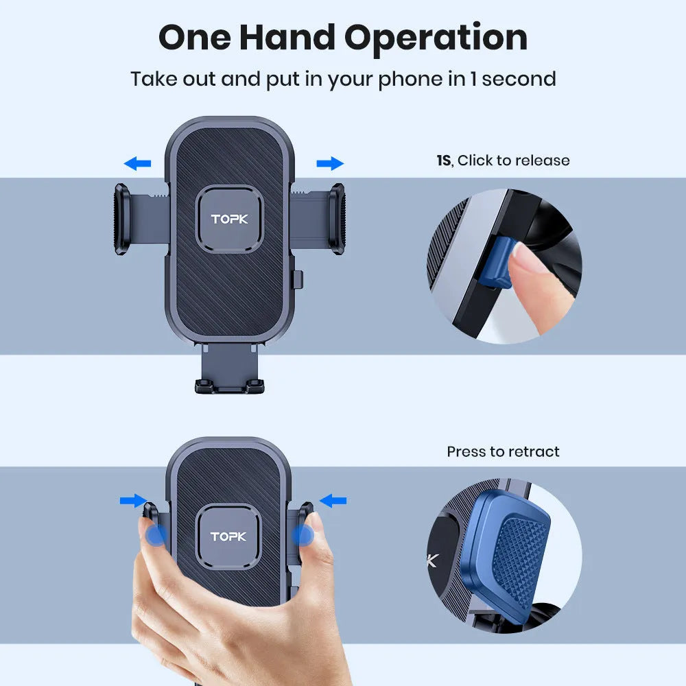 Car rotating air outlet phone holder with hook and universal mobile mount showing D38 styles