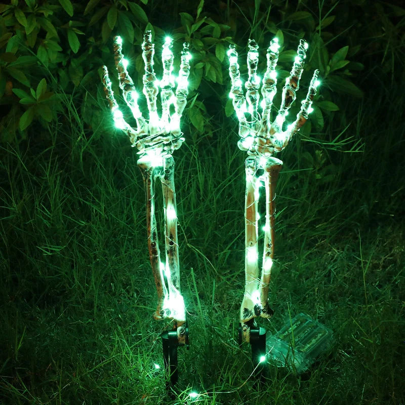 LED Light Up Skeleton Arm Hand for Halloween decoration in various colours