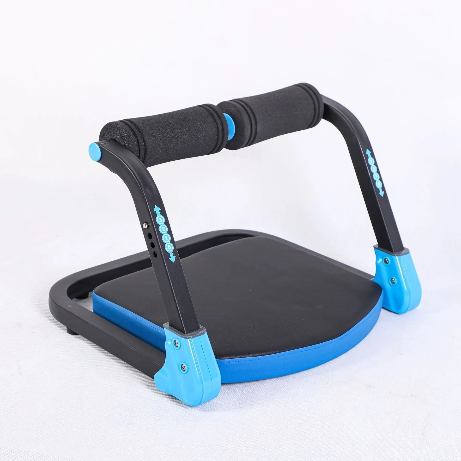 Mini multifunctional abdominal device in sky blue and red colour options for home and office fitness