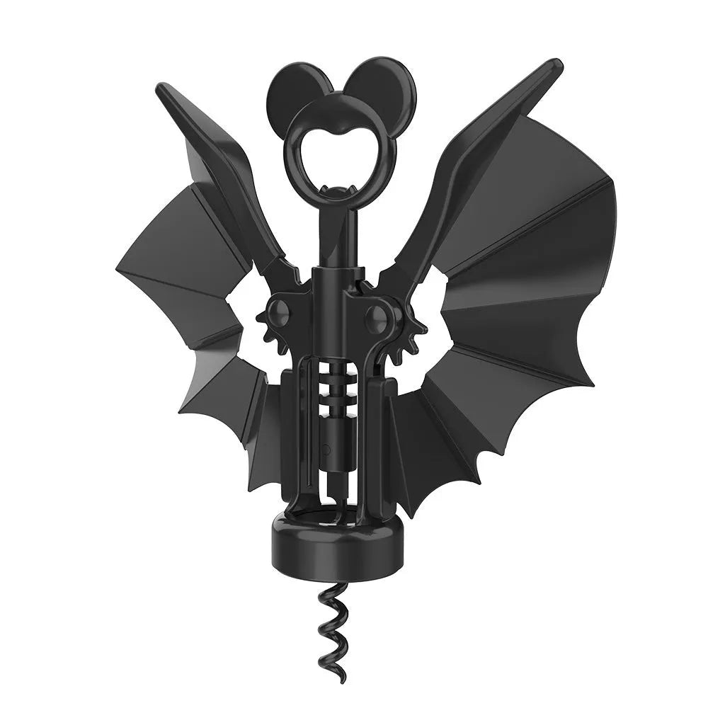 2-in-1 wine bottle opener and bat bottle opener in zinc alloy, 179x167.2mm, with simple packaging