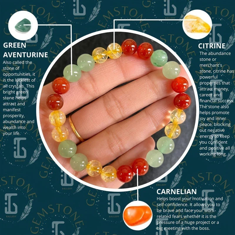 8mm multicolour glass beaded bracelet with European and American style design