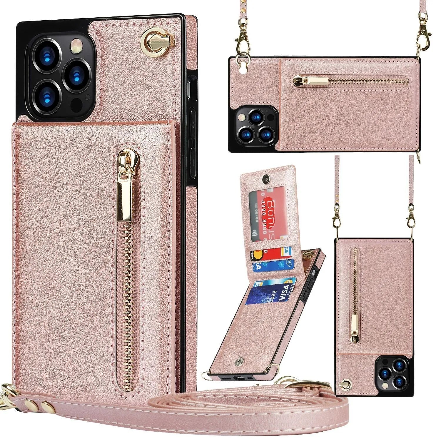 Leather and TPU mobile phone case in solid colours for Samsung and iPhone smartphones.