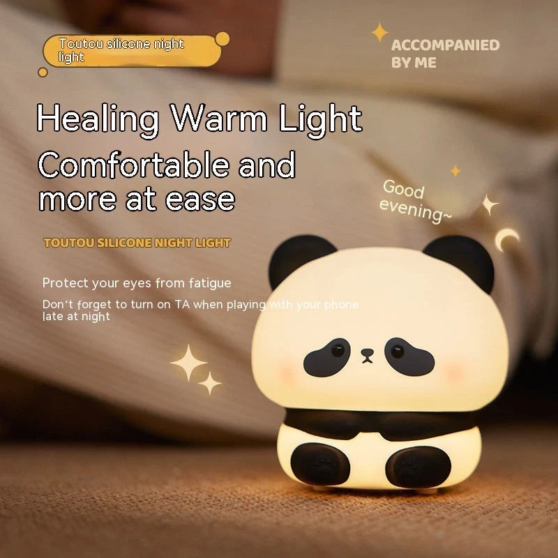 Panda LED Night Light with adjustable colors and USB rechargeable battery
