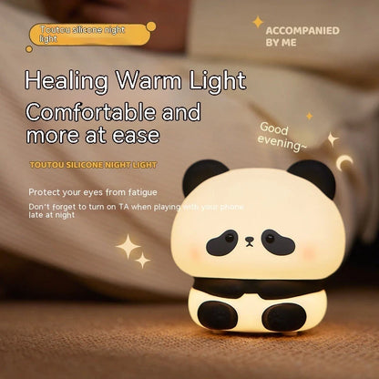 Panda LED Night Light with adjustable colors and USB rechargeable battery