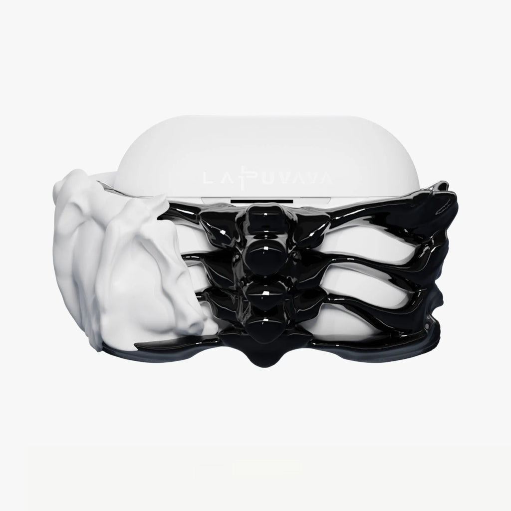 Skeleton wings silicone hard case for AirPods Pro in black with wing design