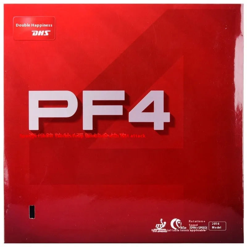 Fast Attack Sticky PF4-50 table tennis racket with anti-rubber in red or black, thick or medium thick options.