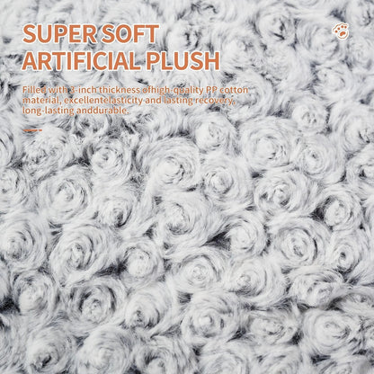 Cozy Velvet Dog Bed - Plush, Supportive Cushion in Rose Velvet for Comfort and Relaxation