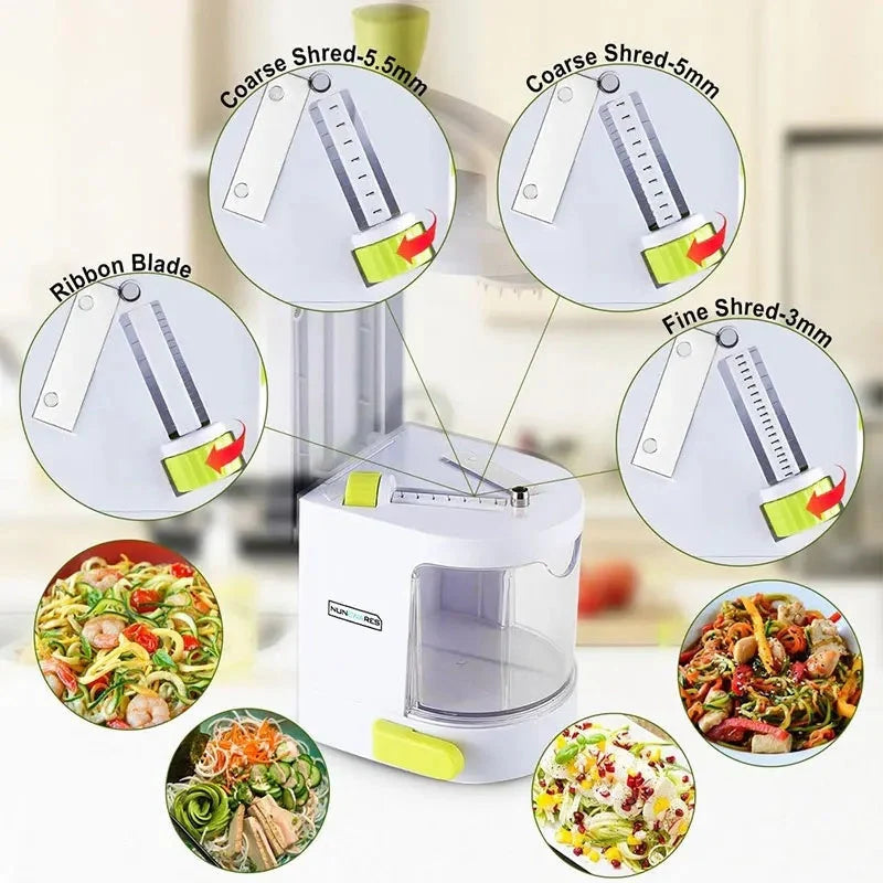 Multifunctional kitchen grater with 4 drum blades for safe, efficient food preparation