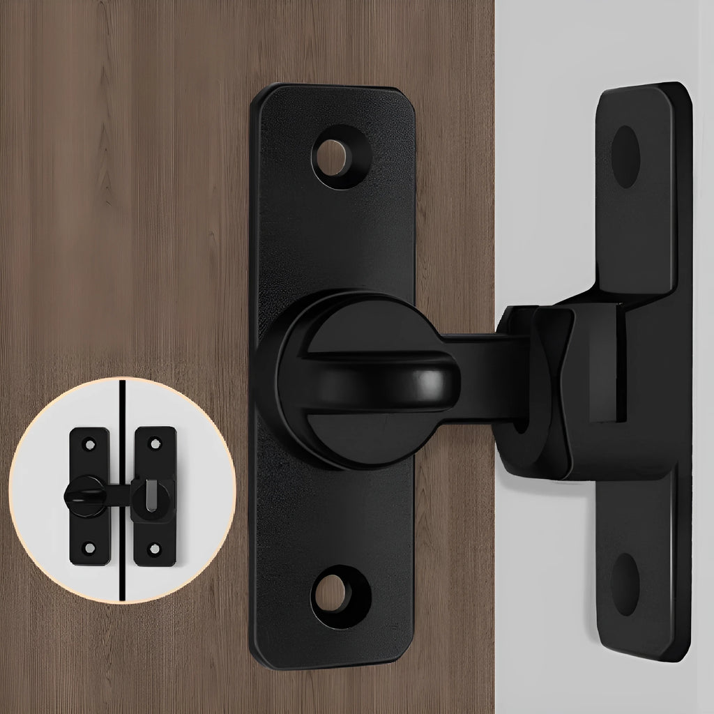 Aluminium alloy punch-free door latch in silver, black, grey or gold for 90 and 180 degree household doors