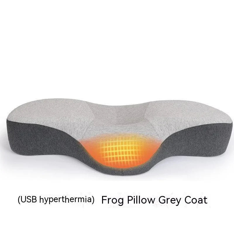 Cozy memory foam pillow with contoured design for optimal neck and spine support, featuring breathable and hypoallergenic materials for a comfortable sleep experience.