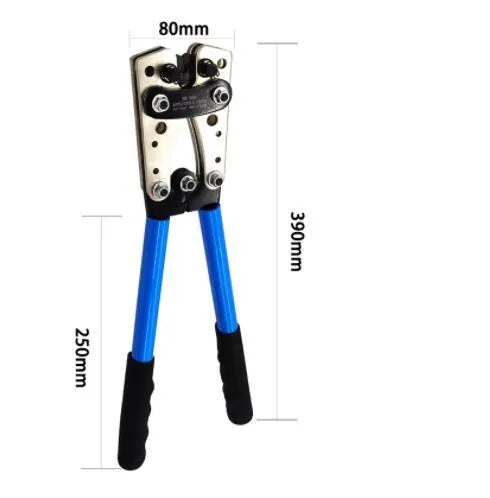 HX-50B crimping pliers set with aluminium handle, cable cutter, and terminal assortment