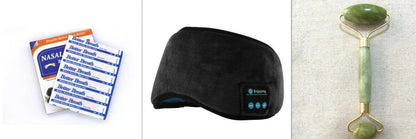 Bluetooth 5.0 wireless headband with built-in sleeping eye mask for music, calls, and relaxation