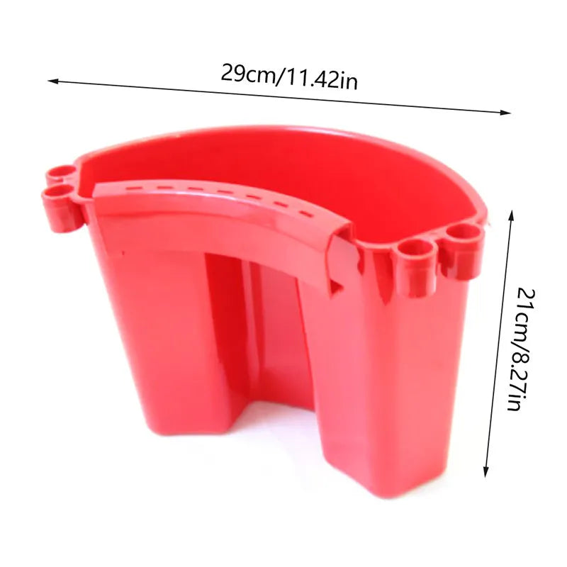 A 10-litre capacity car wash bucket made from black PP plastic, shown empty.