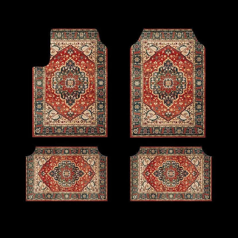 Retro Persian geometric pattern dust-proof stain-resistant car foot mat Polyester Fibre 33x44cm 44x68cm