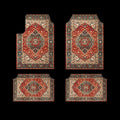 Retro Persian geometric pattern dust-proof stain-resistant car foot mat Polyester Fibre 33x44cm 44x68cm