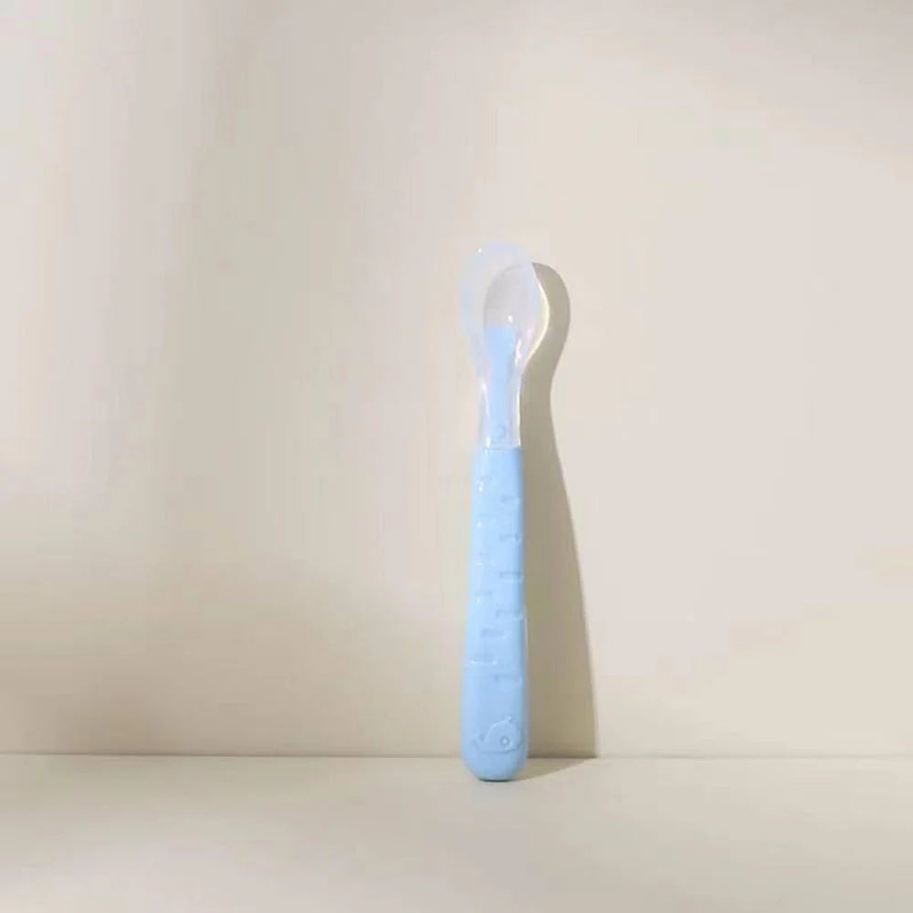 Baby Fruit Double-headed Mud Scraping Spoon in stainless steel with colorful options