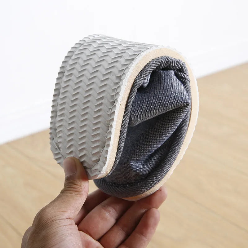 Couples indoor floor slippers solid colour EVA anti-slip open toe cloth cover for home use
