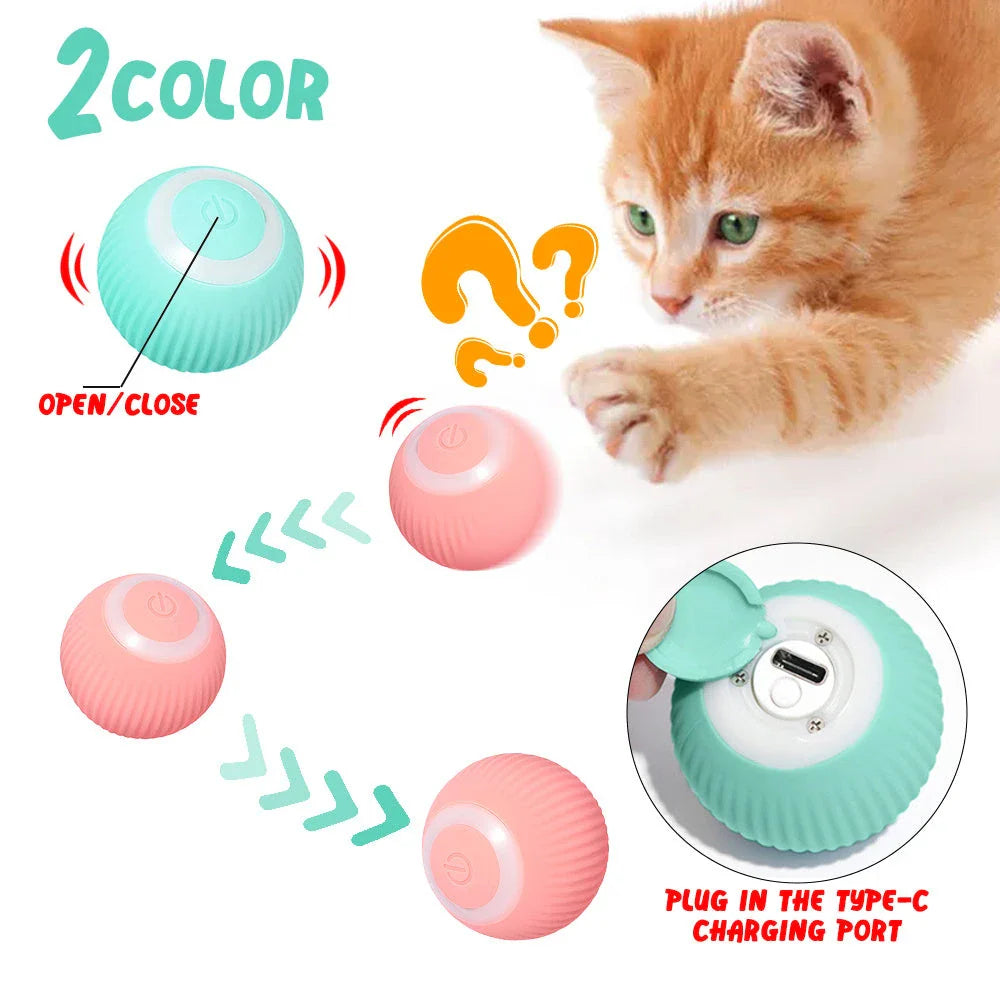 Cat Gravity Intelligent Rolling Ball Tease Toy with bionic motion technology