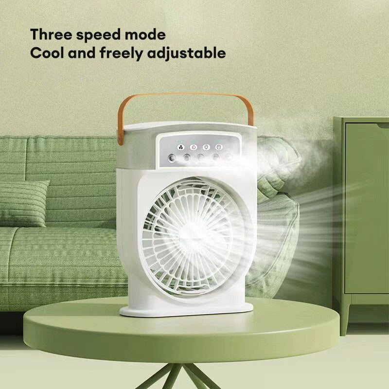 Chillax Portable USB Cooling Fan with 5 Adjustable Speed Settings, 600ml Water Tank, and 7-Color Mood Lighting