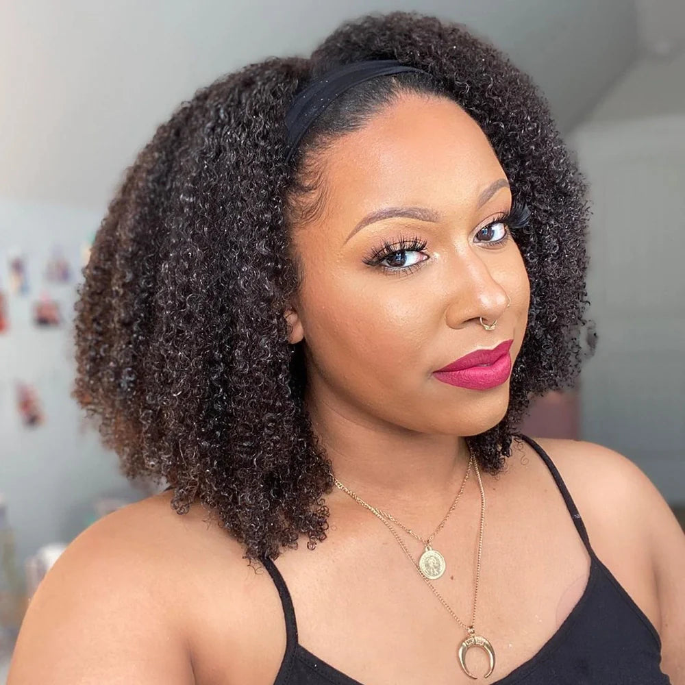 Black hand curl small curly tube binding twist fluffy afro wig with uniform curls on rose net base