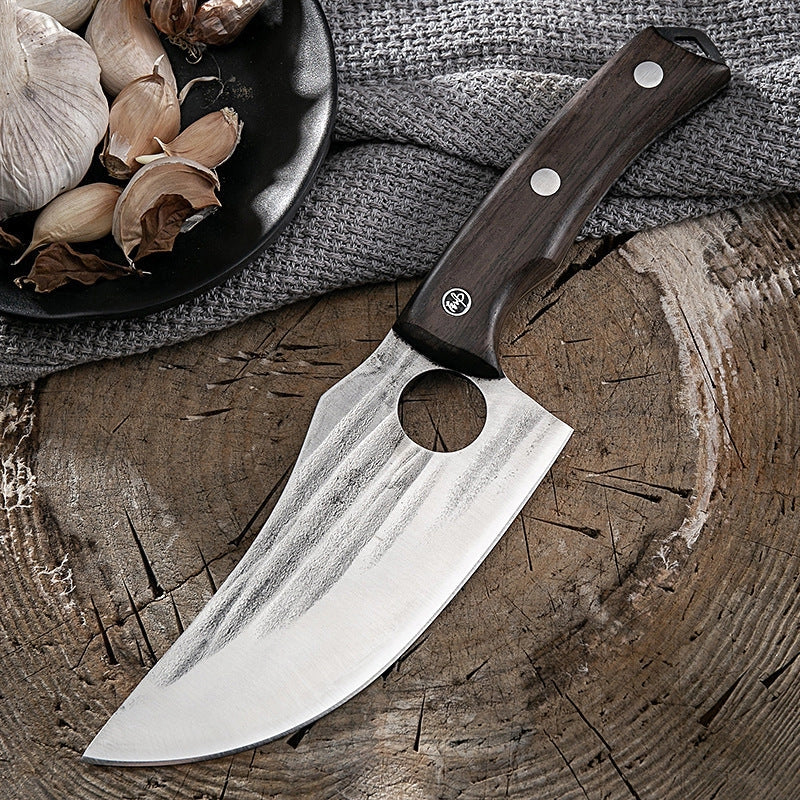 Stainless steel deboning kitchen knives with ergonomic handles and sharp molybdenum vanadium blades